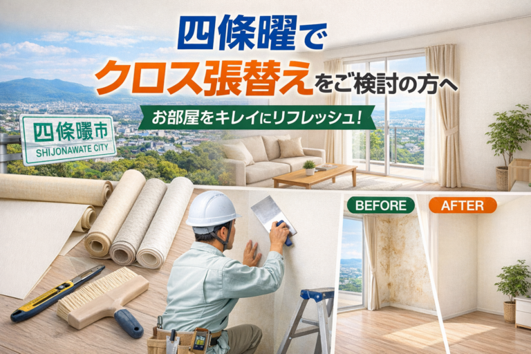 四條畷市で壁紙張替え・クロス張替え・クッションフロア張替えをご検討の方へ
