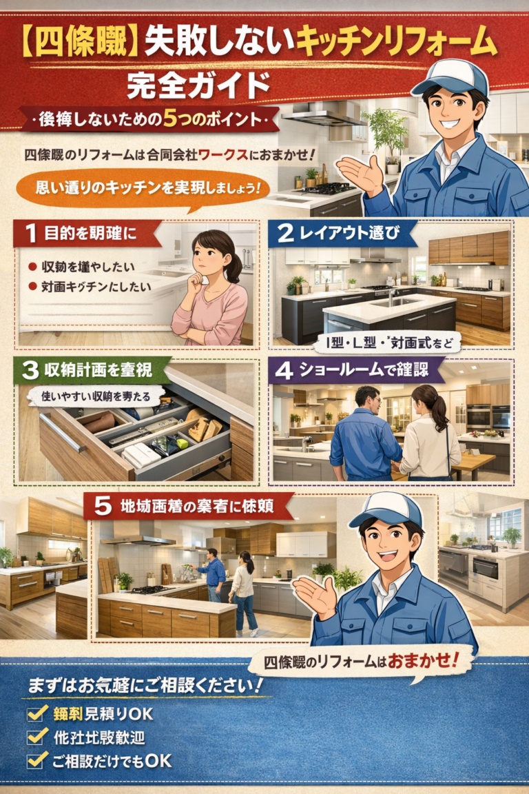 【四條畷】失敗しないキッチンリフォーム完全ガイド｜後悔しないための5つのポイント