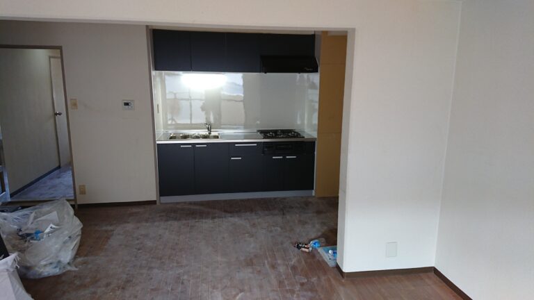 【施工事例】四條畷市｜賃貸物件のキッチン組立工事のみのご依頼