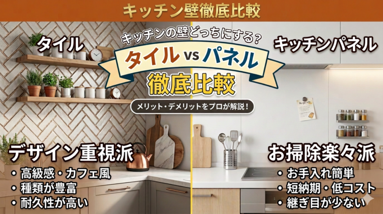キッチンの壁はタイル？キッチンパネル？リフォームで失敗しない選び方【四條畷】