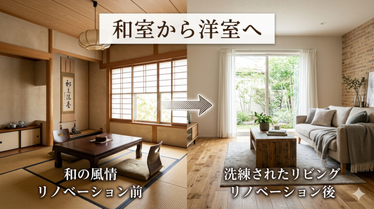 四條畷市で和室から洋室へリフォーム｜使いやすく快適な空間に！