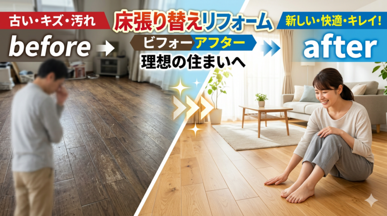 四條畷市で床張替えリフォーム｜フローリング・クッションフロア・フロアタイルの選び方